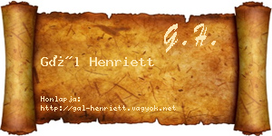 Gál Henriett névjegykártya